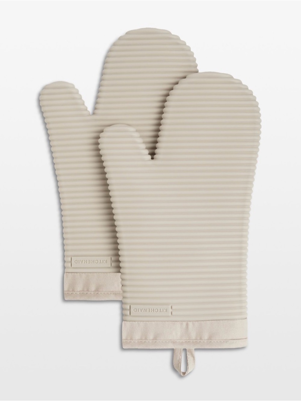 KitchenAid ® Milkshake Ribbed Soft Silicone Oven Mitts, Set of 2